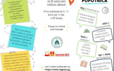 Novo!! Popotnica – interesni program na temo razvoja turizma v Gorjah