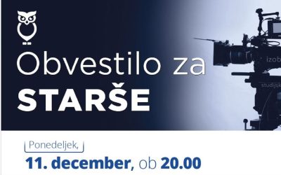 Obvestilo za starše za ogled oddaje na Neodvisen.TV